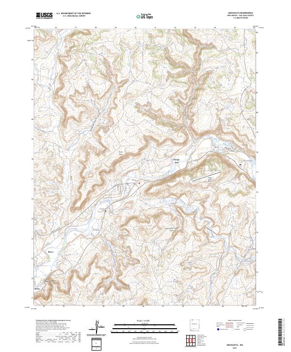 US Topo 7.5-minute map for Archuleta NM