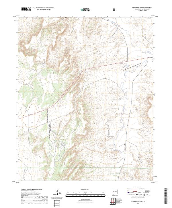 US Topo 7.5-minute map for Armstrong Canyon NM