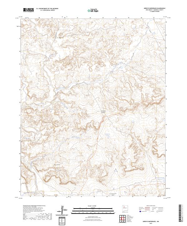 US Topo 7.5-minute map for Arroyo Empedrado NM