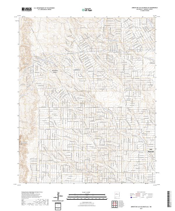 US Topo 7.5-minute map for Arroyo de las Calabacillas NM