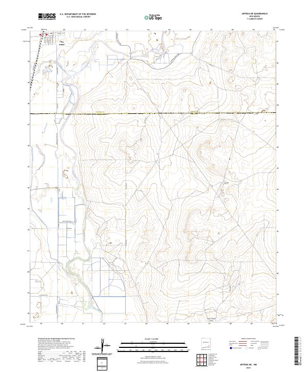 US Topo 7.5-minute map for Artesia NE NM