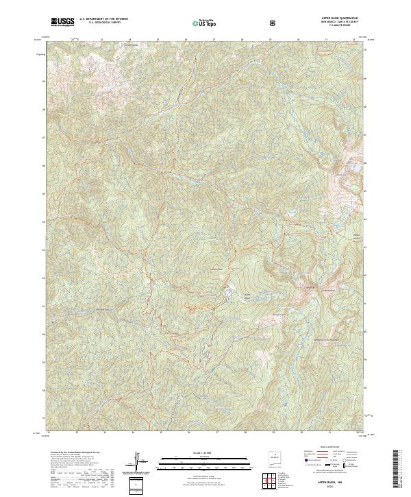 US Topo 7.5-minute map for Aspen Basin NM