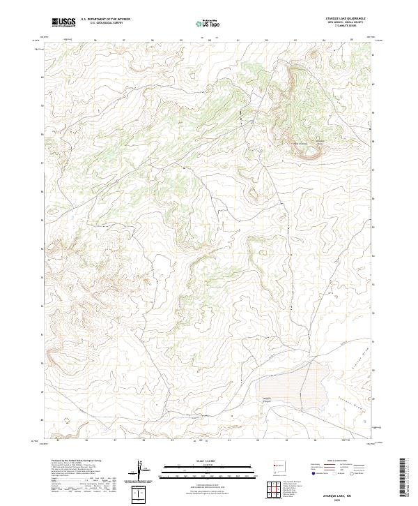 US Topo 7.5-minute map for Atarque Lake NM