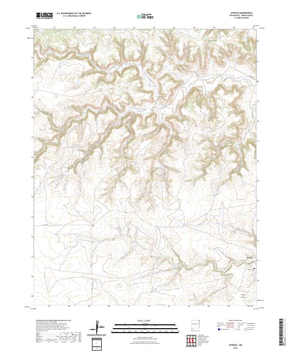 US Topo 7.5-minute map for Atencio NM