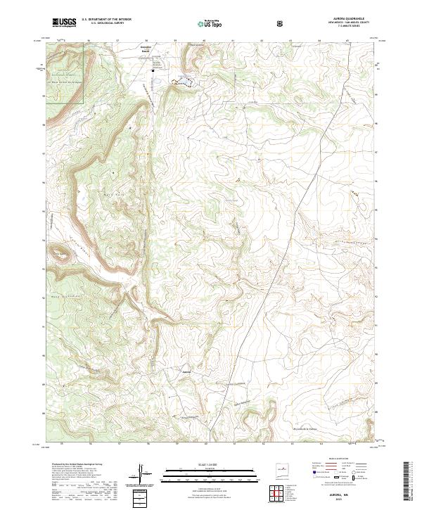 US Topo 7.5-minute map for Aurora NM