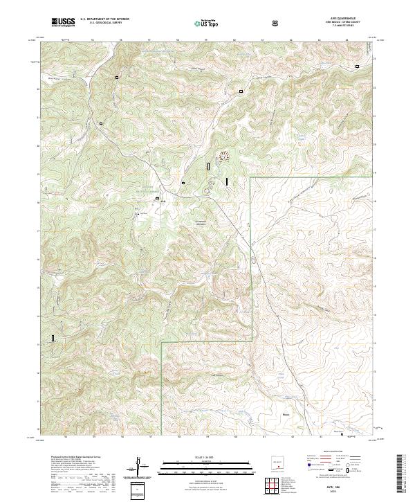 US Topo 7.5-minute map for Avis NM