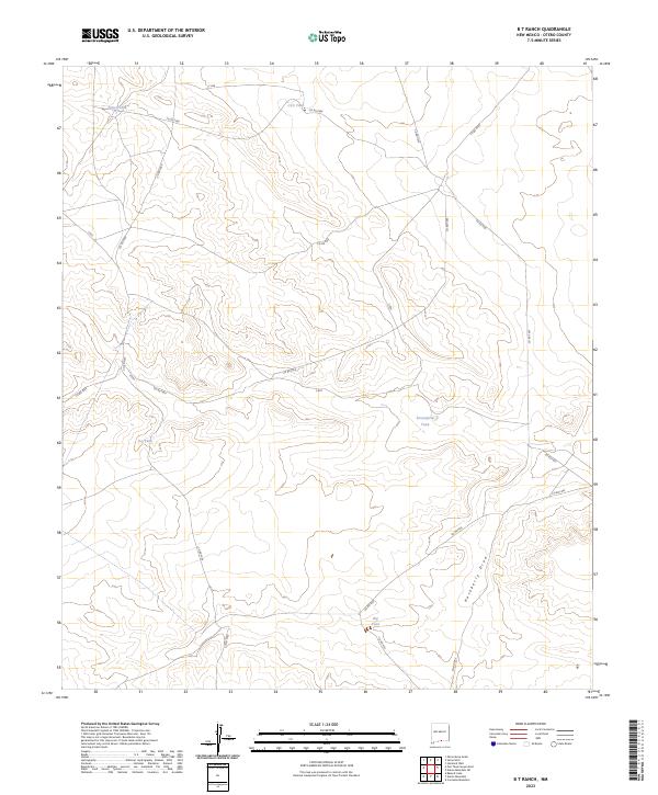 US Topo 7.5-minute map for B T Ranch NM