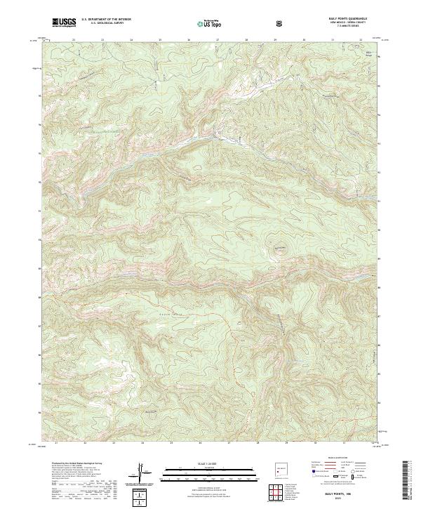 US Topo 7.5-minute map for Baily Points NM