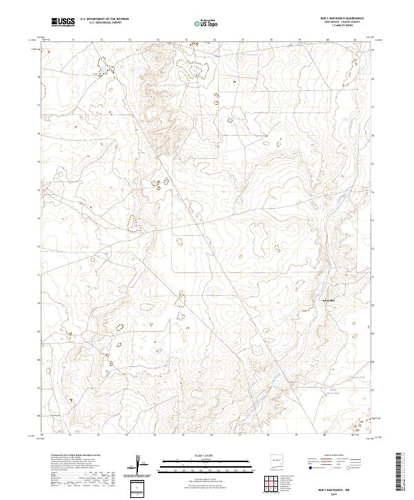 US Topo 7.5-minute map for Bar C Bar Ranch NM