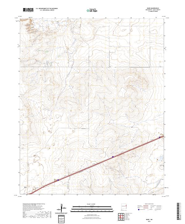 US Topo 7.5-minute map for Bard NM