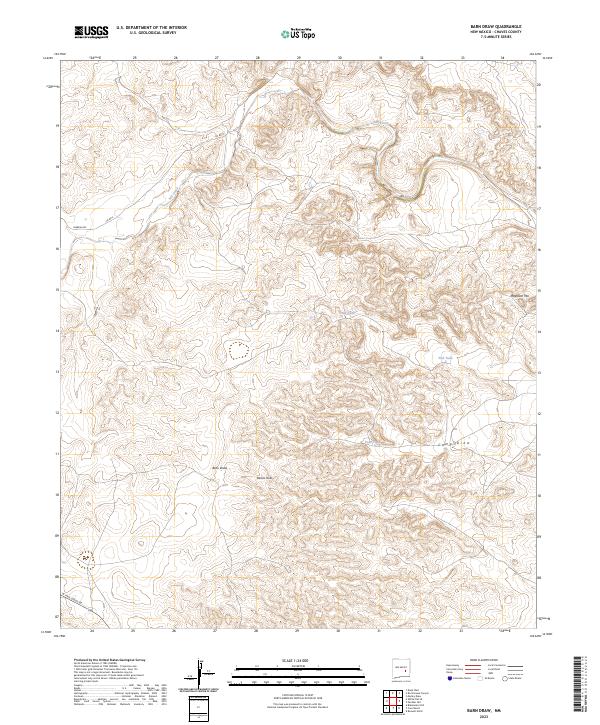 US Topo 7.5-minute map for Barn Draw NM