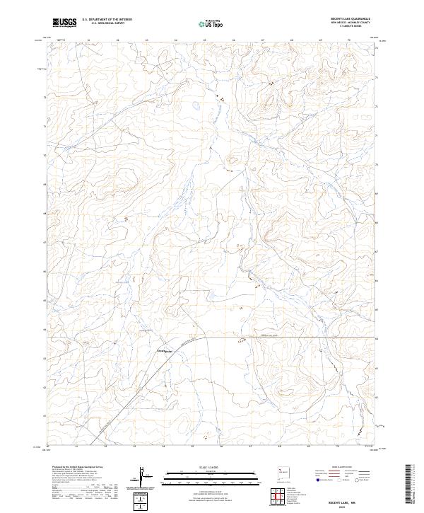 US Topo 7.5-minute map for Becenti Lake NM