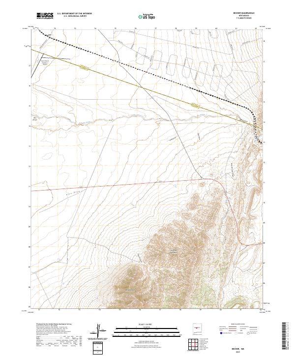 US Topo 7.5-minute map for Becker NM