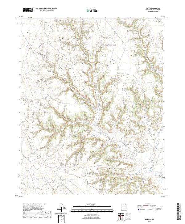 US Topo 7.5-minute map for Beenham NM