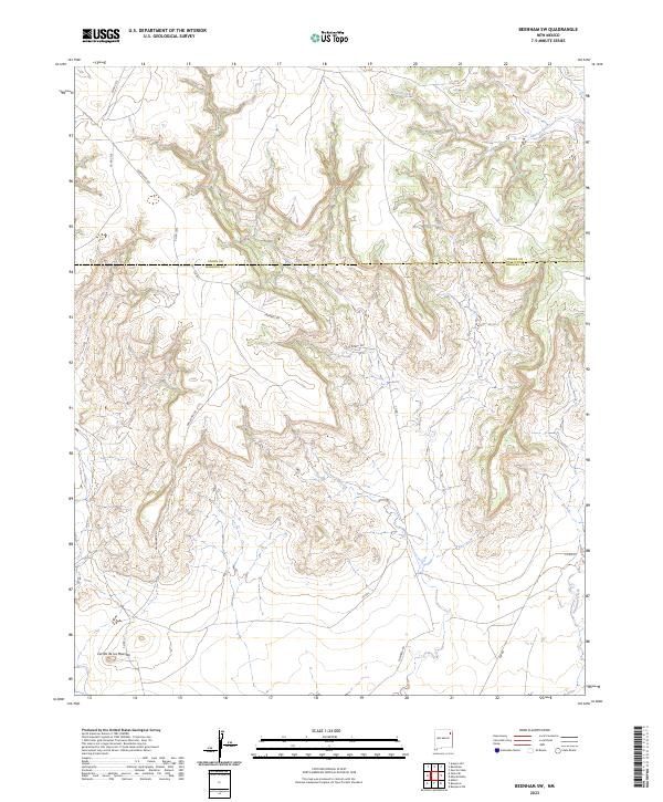 US Topo 7.5-minute map for Beenham SW NM