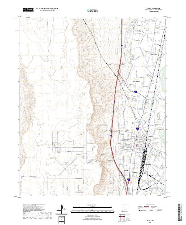 US Topo 7.5-minute map for Belen NM