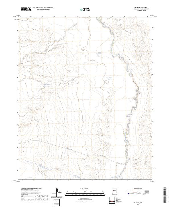 US Topo 7.5-minute map for Belen NW NM