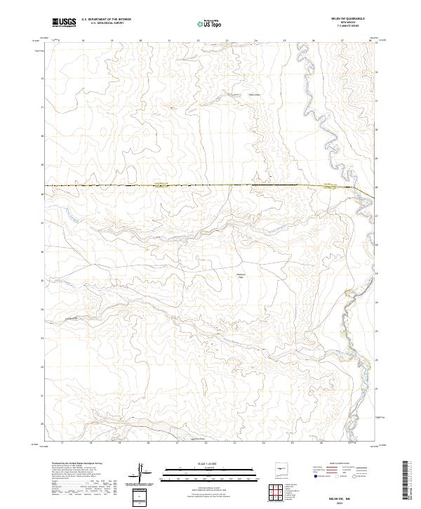 US Topo 7.5-minute map for Belen SW NM