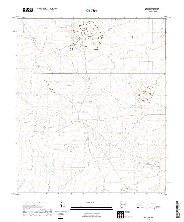 US Topo 7.5-minute map for Bell Lake NM