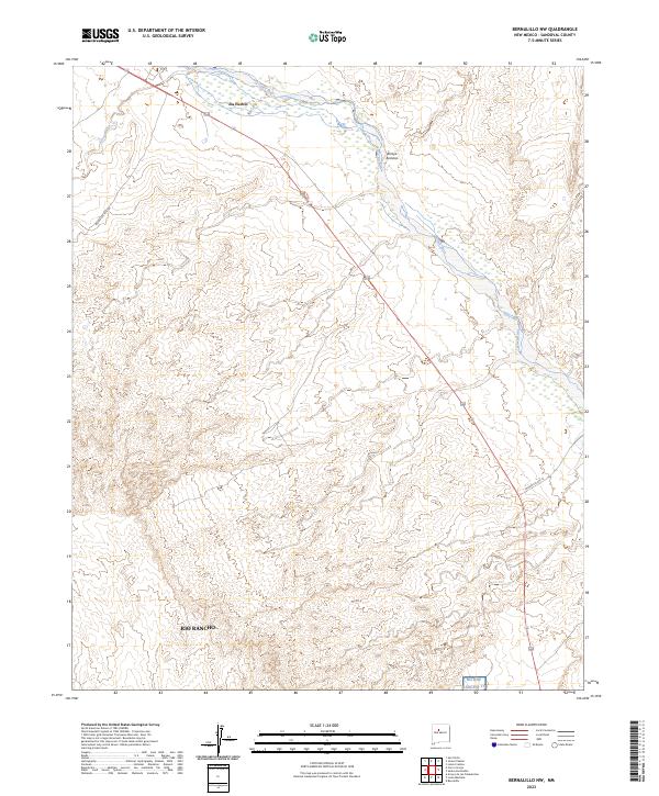 US Topo 7.5-minute map for Bernalillo NW NM