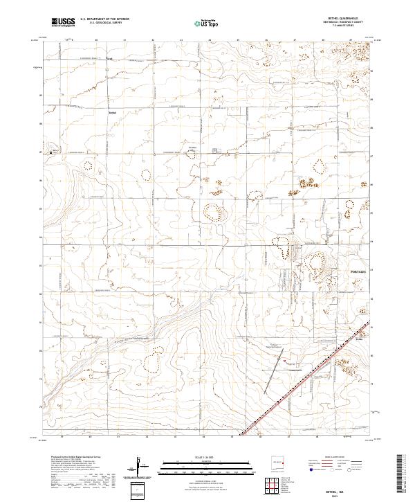 US Topo 7.5-minute map for Bethel NM