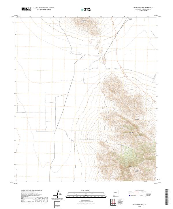 US Topo 7.5-minute map for Big Hatchet Peak NM