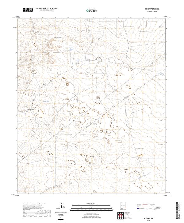 US Topo 7.5-minute map for Big Sinks NM