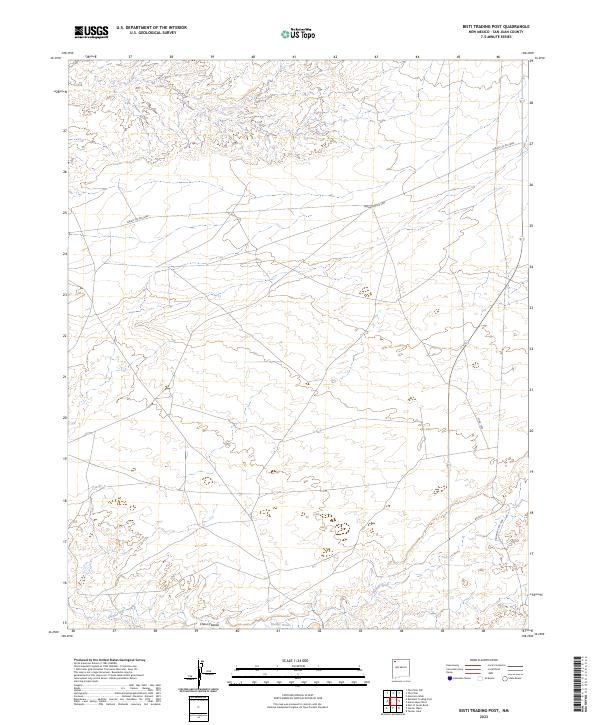 US Topo 7.5-minute map for Bisti Trading Post NM