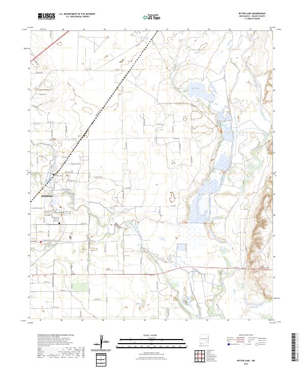 US Topo 7.5-minute map for Bitter Lake NM