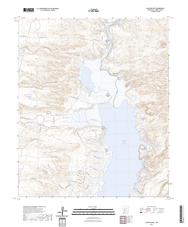 US Topo 7.5-minute map for Black Bluffs NM