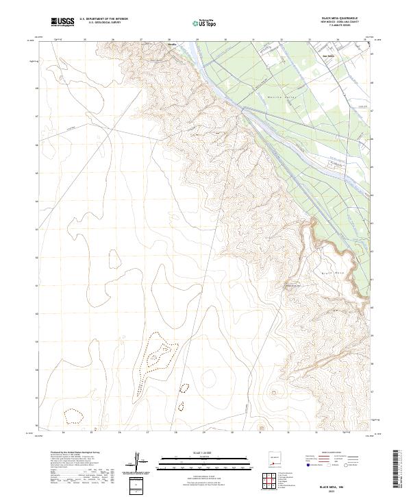 US Topo 7.5-minute map for Black Mesa NM