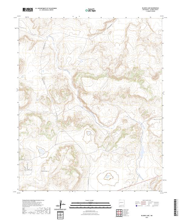 US Topo 7.5-minute map for Blaines Lake NM