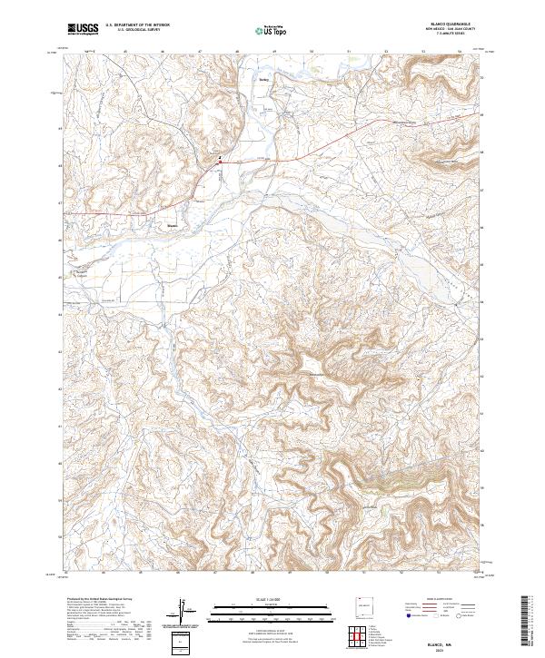 US Topo 7.5-minute map for Blanco NM