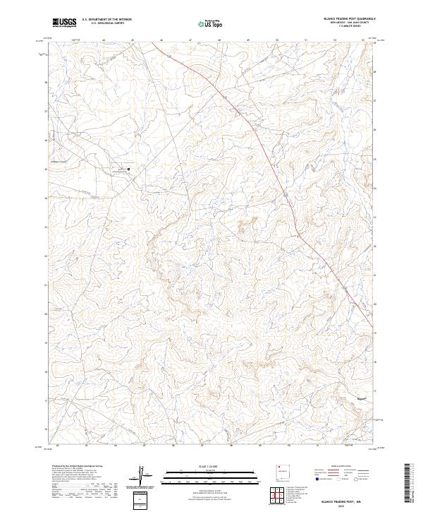 US Topo 7.5-minute map for Blanco Trading Post NM