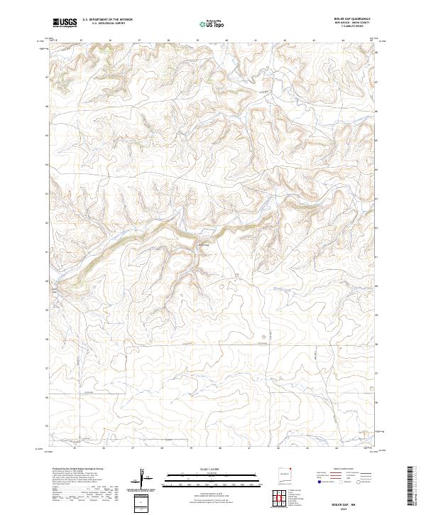 US Topo 7.5-minute map for Boiler Gap NM