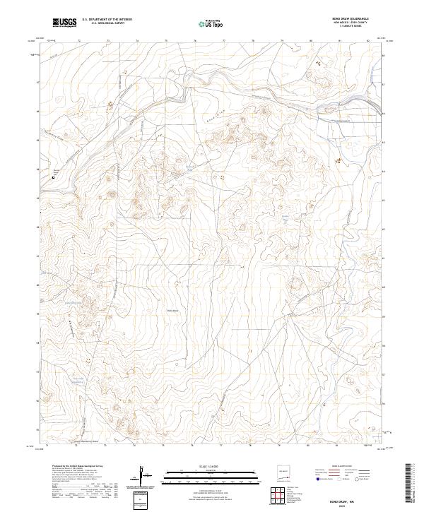 US Topo 7.5-minute map for Bond Draw NM