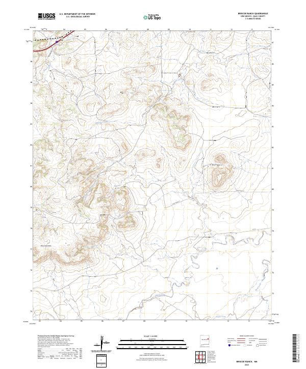 US Topo 7.5-minute map for Briscoe Ranch NM