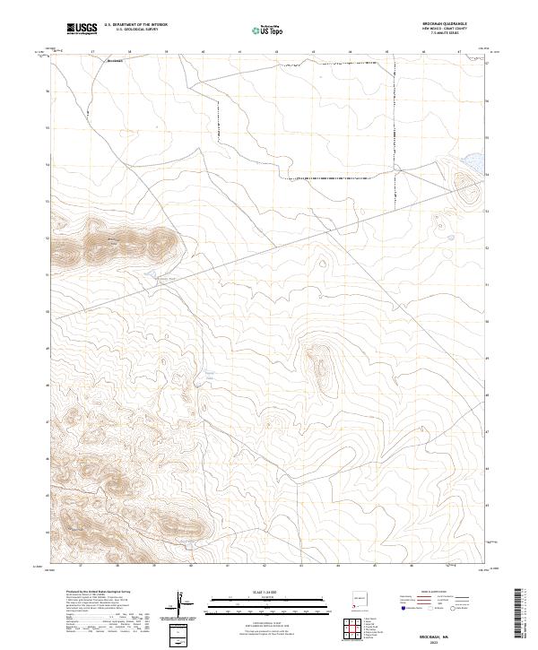 US Topo 7.5-minute map for Brockman NM