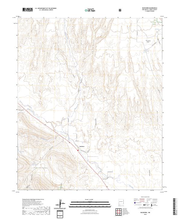 US Topo 7.5-minute map for Buckhorn NM