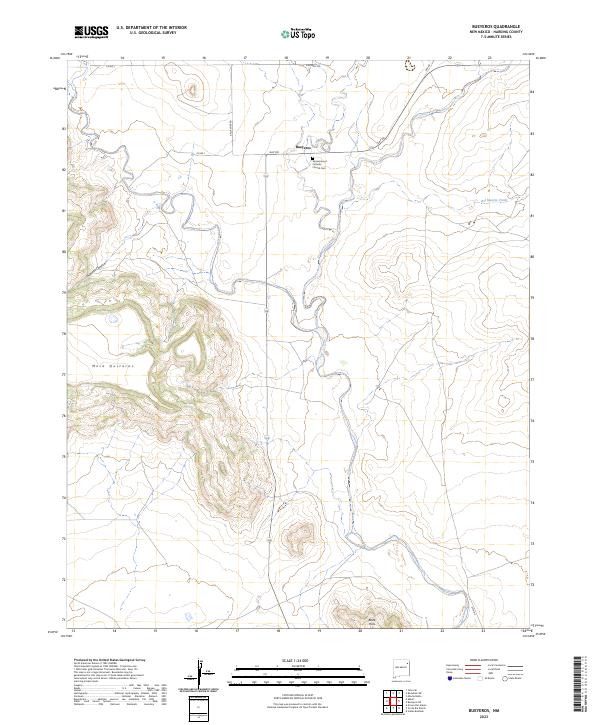 US Topo 7.5-minute map for Bueyeros NM