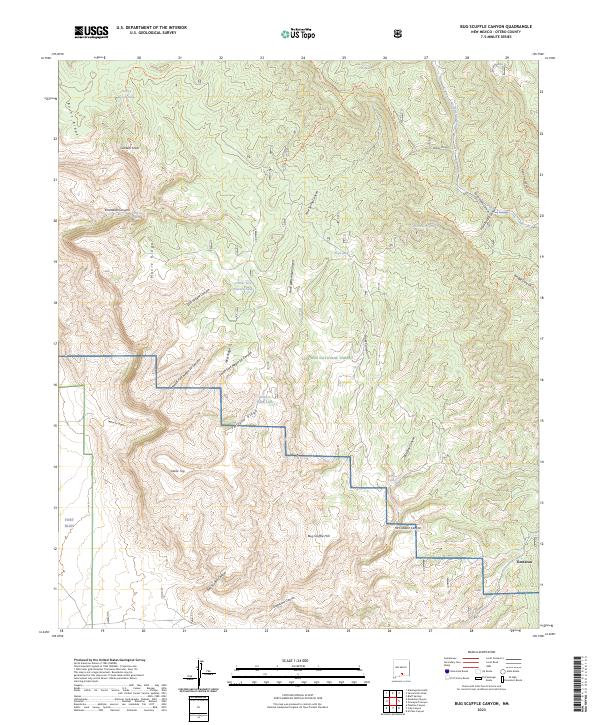 US Topo 7.5-minute map for Bug Scuffle Canyon NM