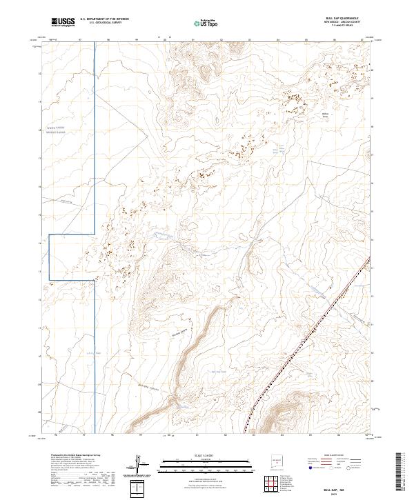 US Topo 7.5-minute map for Bull Gap NM