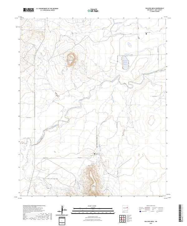 US Topo 7.5-minute map for Bulldog Mesa NM