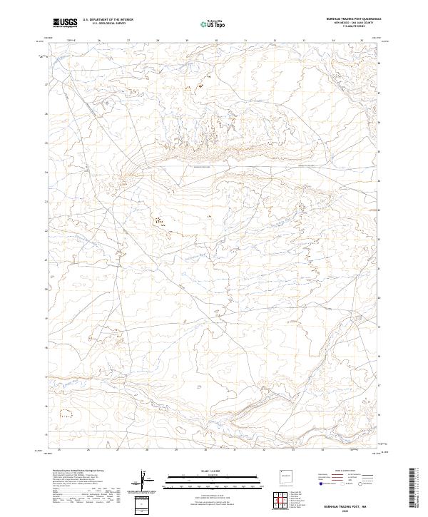 US Topo 7.5-minute map for Burnham Trading Post NM