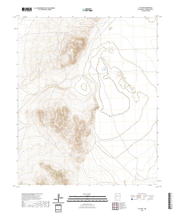 US Topo 7.5-minute map for C-N Lake NM