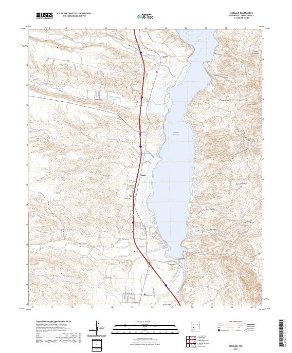 US Topo 7.5-minute map for Caballo NM