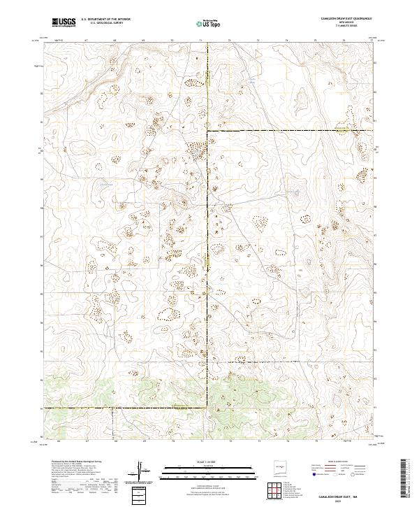 US Topo 7.5-minute map for Camaleon Draw East NM