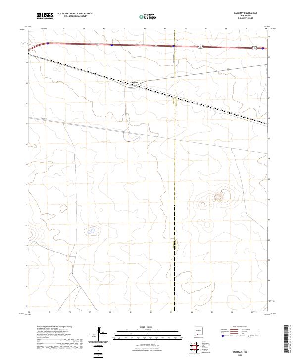 US Topo 7.5-minute map for Cambray NM