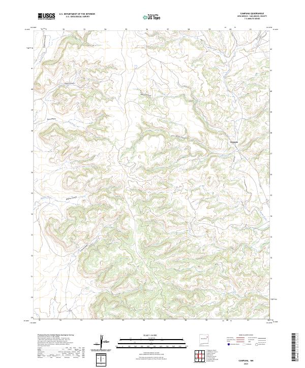 US Topo 7.5-minute map for Campana NM