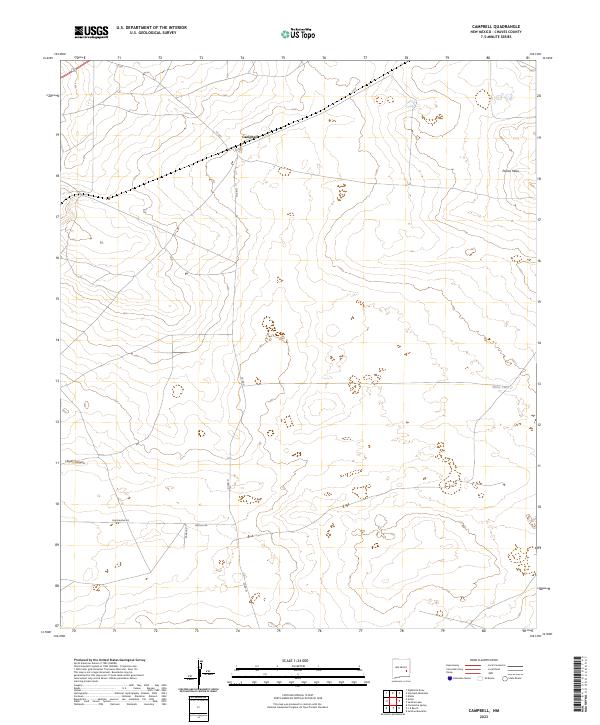 US Topo 7.5-minute map for Campbell NM